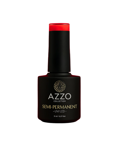 Vernis Orange Rouge Vif – Vegan, Sans TPO, Extra Brillance | Azzo