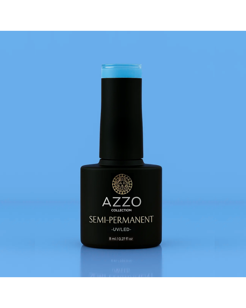 Vernis Bleu Ciel Vif – Vegan, Sans TPO, Extra Brillance | Azzo