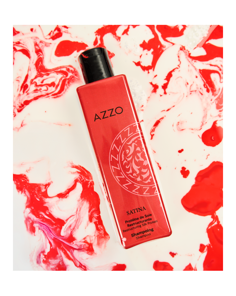 SATINA - Shampoing Restructurant à la Protéine de Soie - Cheveux Secs et Abimés - 250 ml