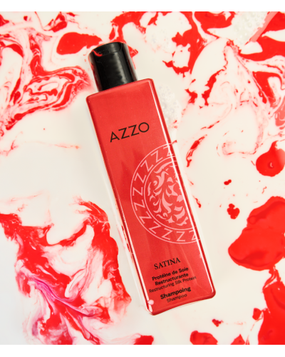 SATINA - Shampoing Restructurant à la Protéine de Soie - Cheveux Secs et Abimés - 500 ml