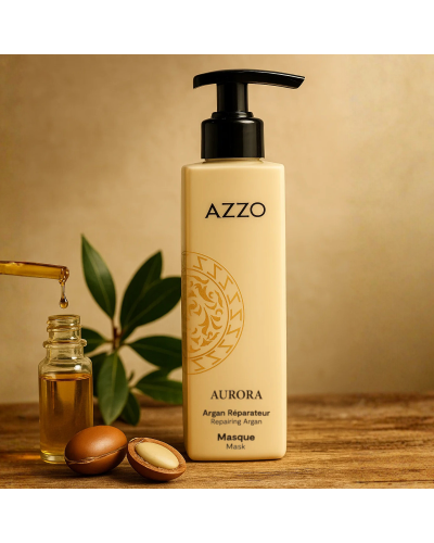 AURORA - Masque Réparateur à L'Huile d'Argan - Cheveux Secs et Bouclés - 200 ml