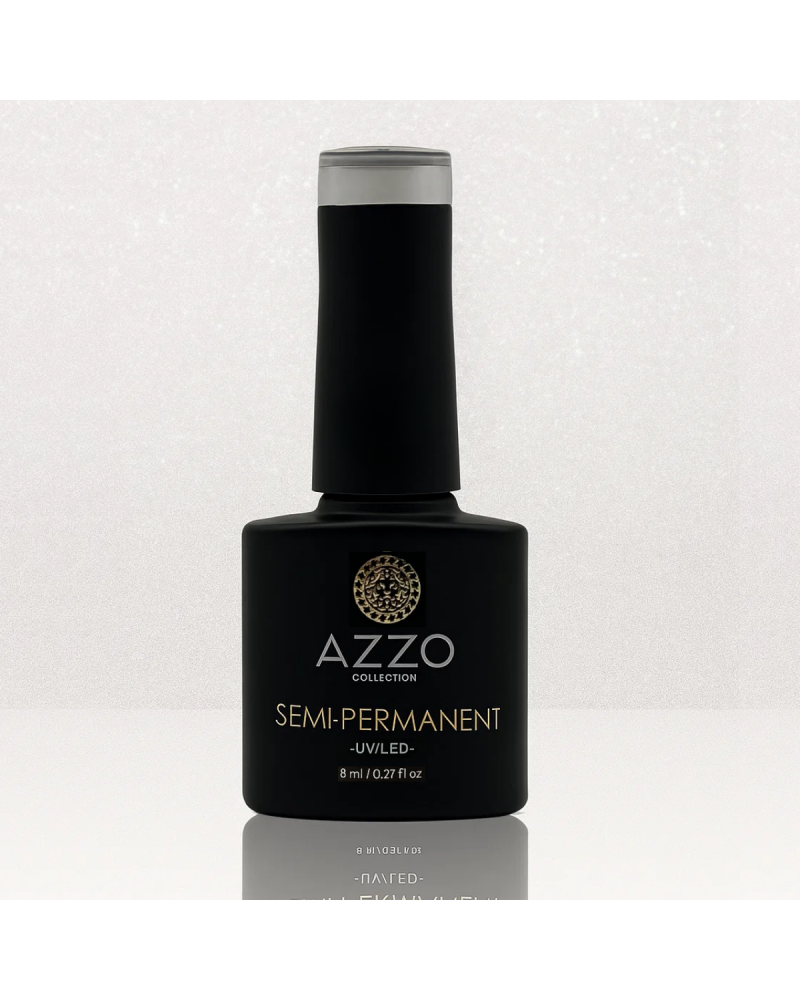 Vernis Gris Clair Pailleté – Vegan, Sans TPO, Brillance Scintillante | Azzo