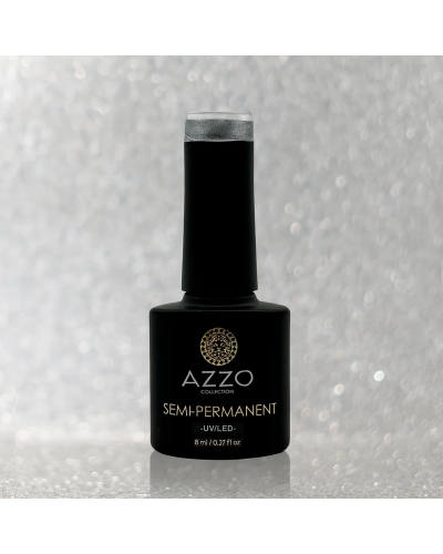 Vernis Gris Clair Pailleté – Vegan, Sans TPO, Brillance Scintillante | Azzo
