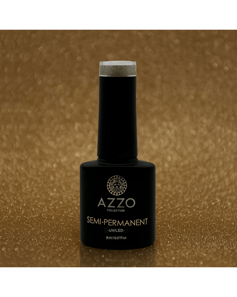 Vernis Doré Profond Pailleté – Vegan, Sans TPO, Brillance Scintillante | Azzo