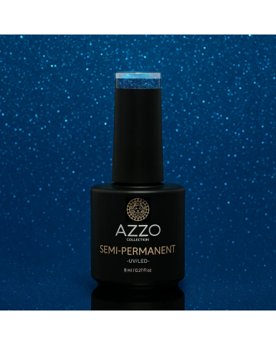 Vernis Bleu Marine Pailleté – Vegan, Sans TPO, Tenue 4 Semaines | Azzo