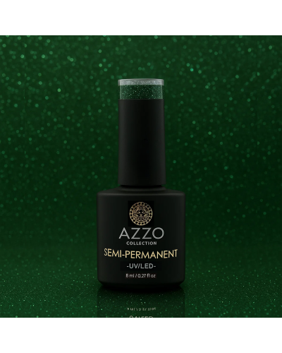 Vernis Vert Sapin Pailleté – Vegan, Sans TPO, Brillance Longue Tenue | Azzo