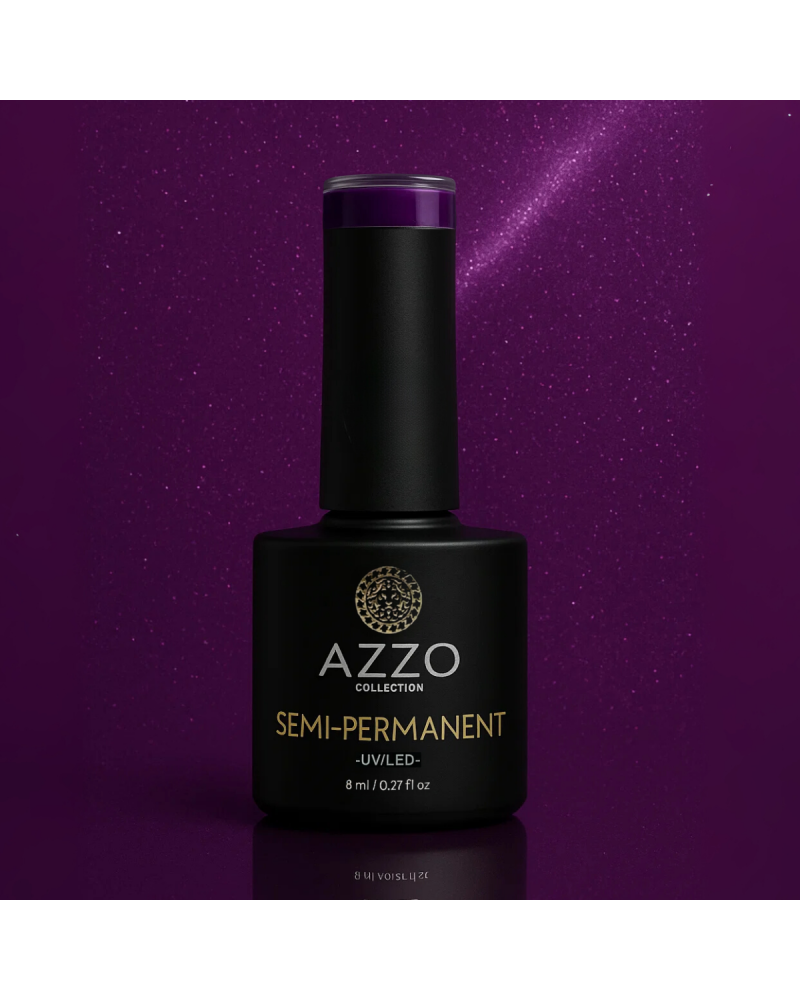 Vernis Cat’s Eyes Violet Très Foncé – Effet Magnétique, Vegan, Longue Tenue | Azzo