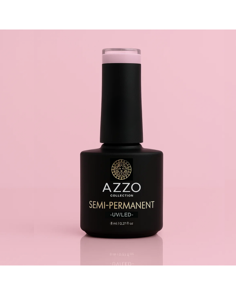 Vernis rose pastel 015 – Très doux, élégant et longue tenue | Azzo