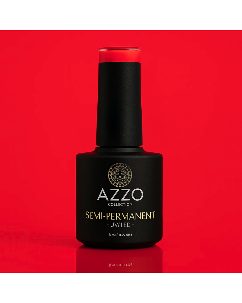 Vernis rouge vif 206 – Intense, lumineux et longue tenue | Azzo